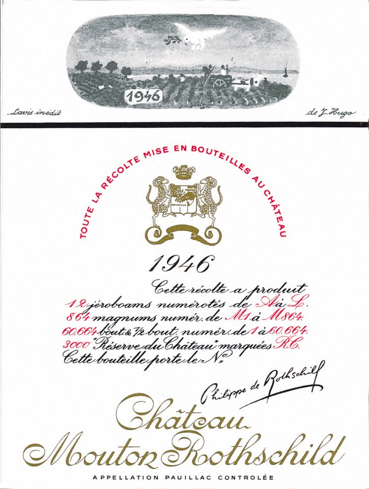 Mouton Rothschild 1946 Label