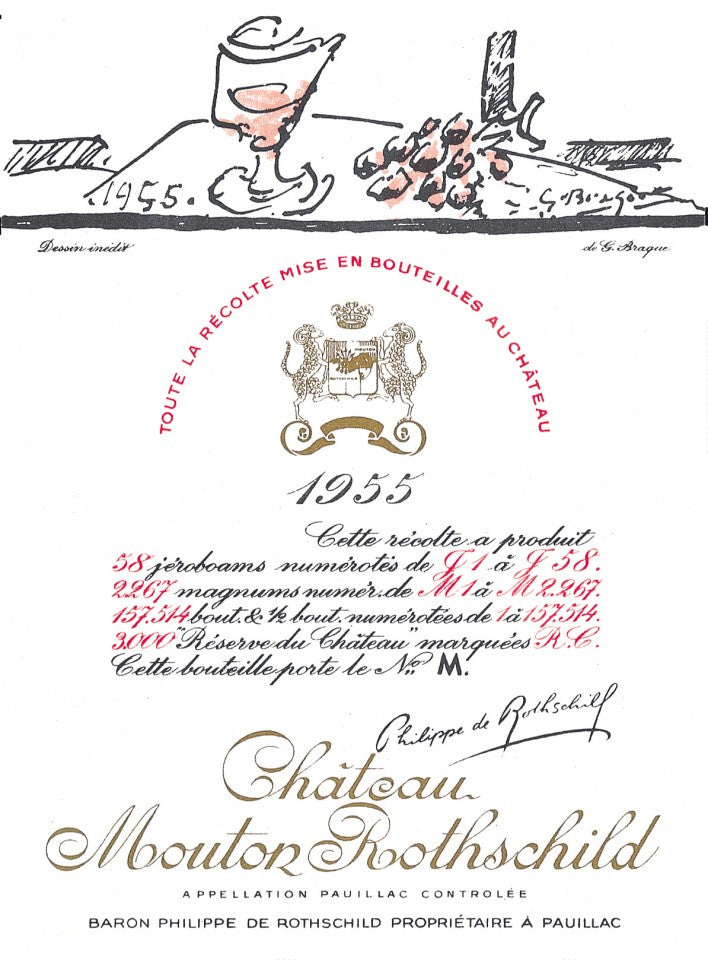Mouton Rothschild 1955 Label by Georges Braque