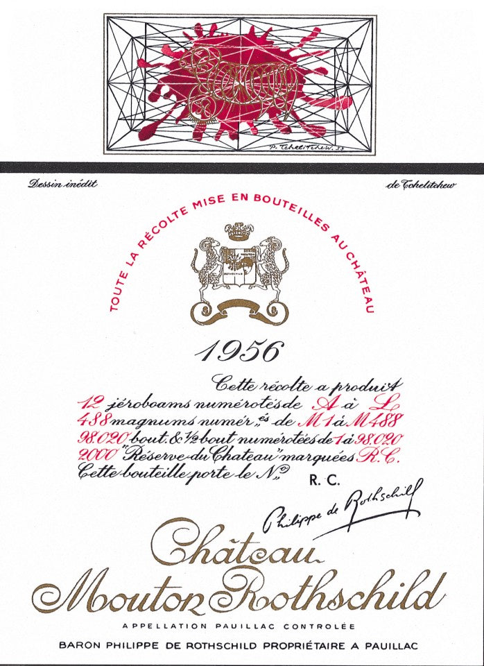 Mouton Rothschild 1956 Label by Pavel Tchelitchev