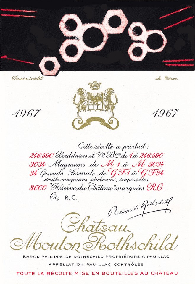Mouton Rothschild 1967 Label by César