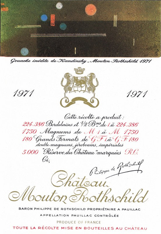Mouton Rothschild 1971 Label by Kandinsky