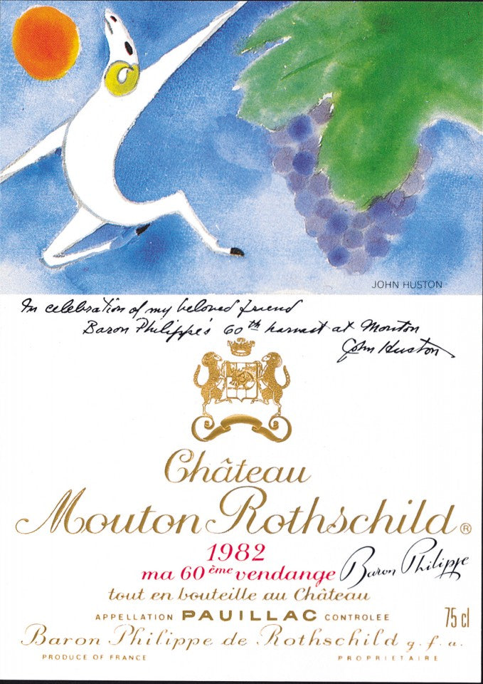 Mouton Rothschild 1982 Label by John Huston