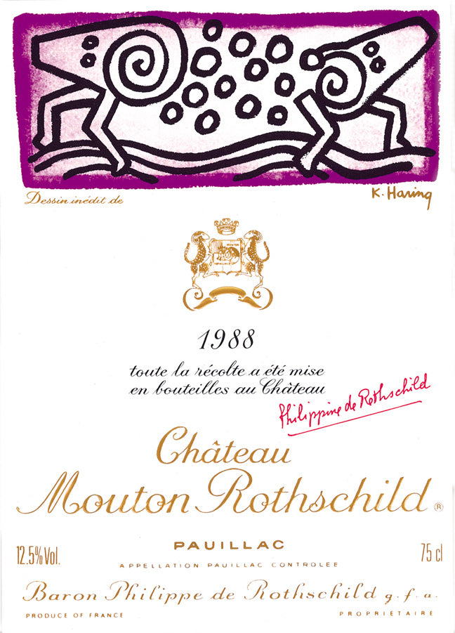 Mouton Rothschild 1988 Label by Keith Haring
