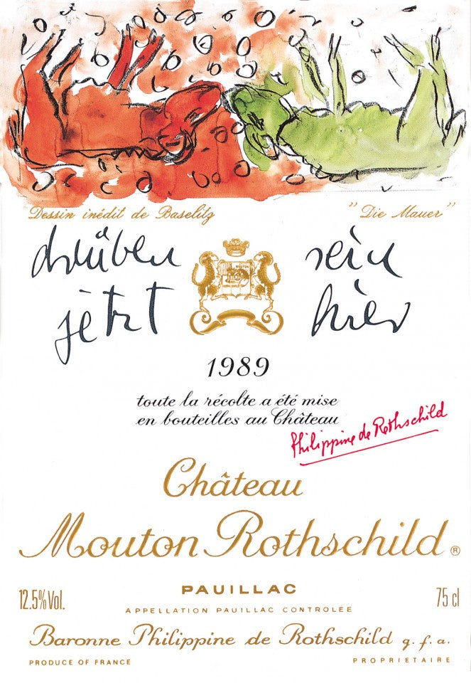 Mouton Rothschild 1989 Label by Georg Baselitz