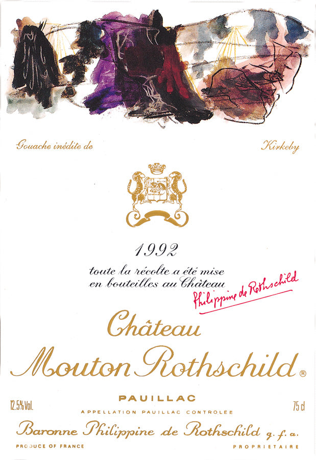 Mouton Rothschild 1992 Label by Per Kirkeby