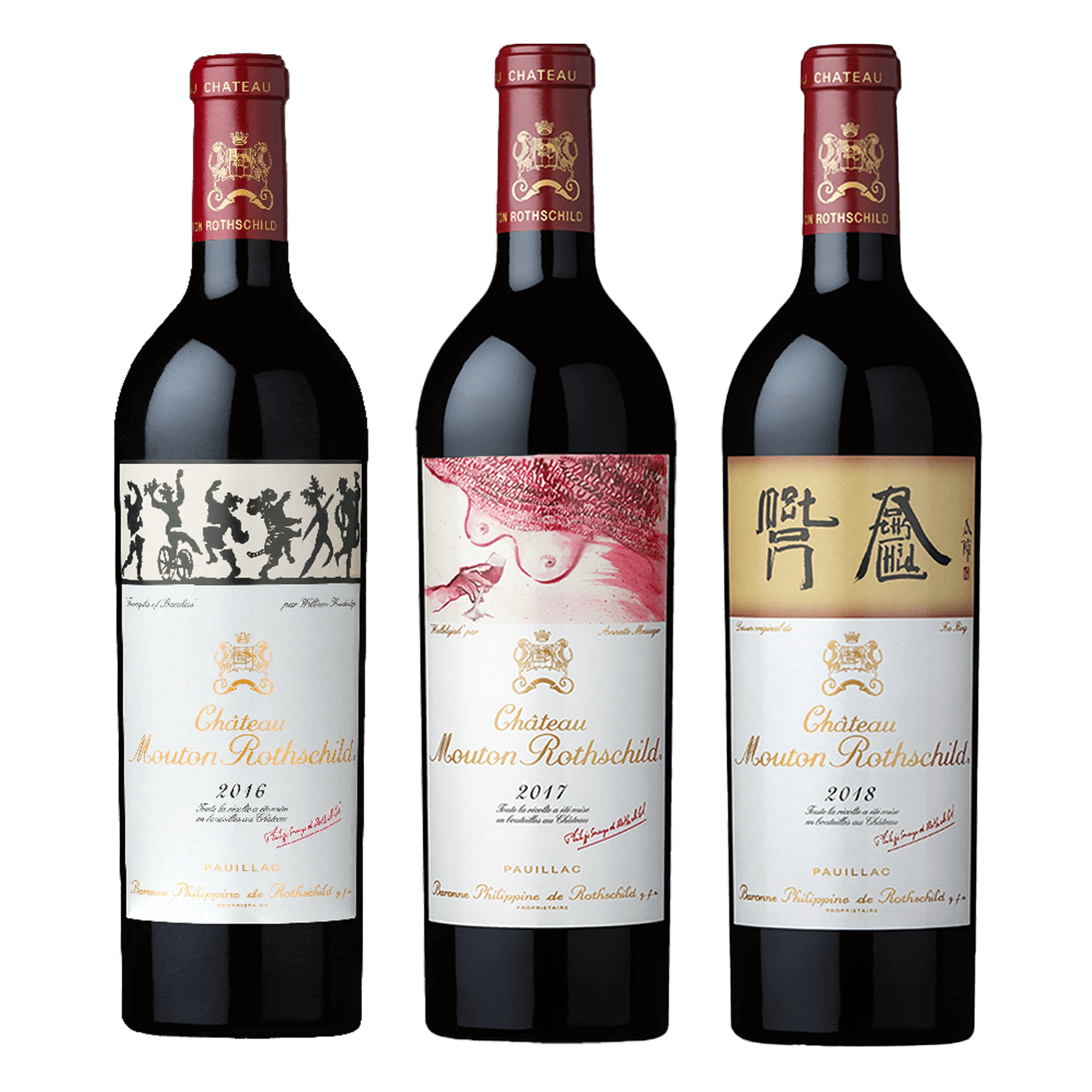 Château Mouton Rothschild Vertical (2016-2018)